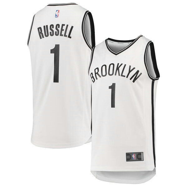 Maillot Brooklyn Nets Homme D'Angelo Russell 1 2019 Blanc