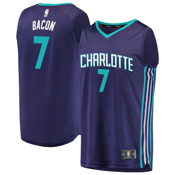 Maillot Charlotte Hornets Homme Dwayne Bacon 7 2019 Pourpre
