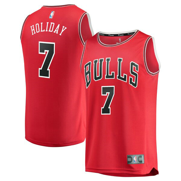 Maillot Chicago Bulls Homme Justin Holiday 7 2019 Rouge
