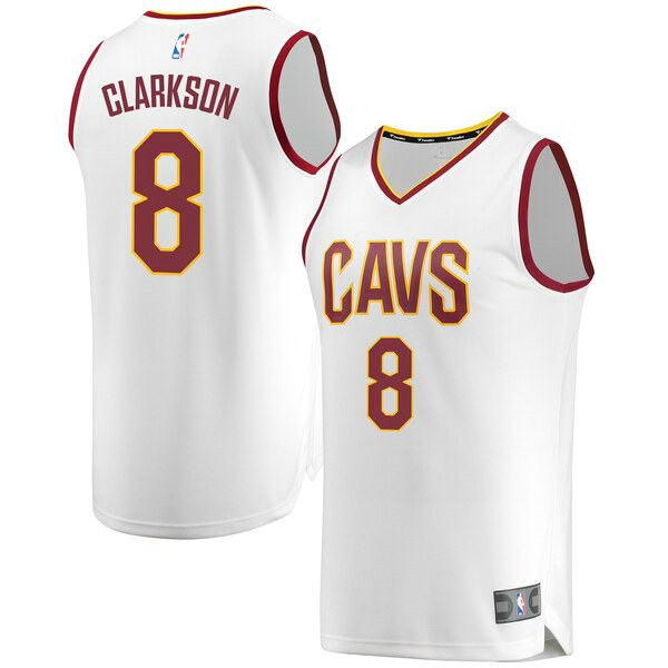 Maillot Cleveland Cavaliers Homme Jordan Clarkson 8 2019 Blanc