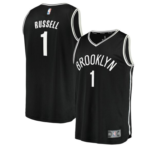 Maillot Brooklyn Nets Homme D'Angelo Russell 1 2019-2020 Noir
