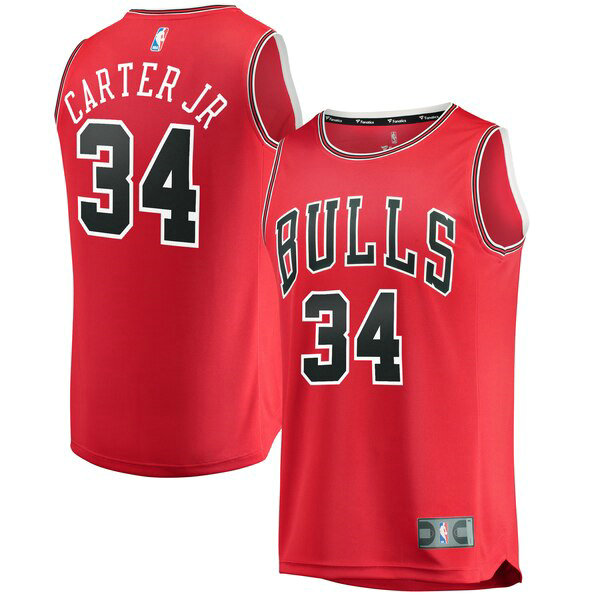 Maillot Chicago Bulls Homme Wendell Carter Jr 34 2019 Rouge