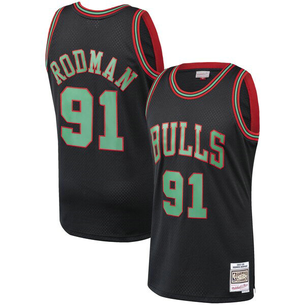 Maillot Chicago Bulls Homme Dennis Rodman 91 2019 Rouge
