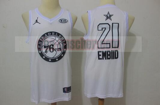 Maillot All Star Homme Joel Embiid 21 2018 Blanc