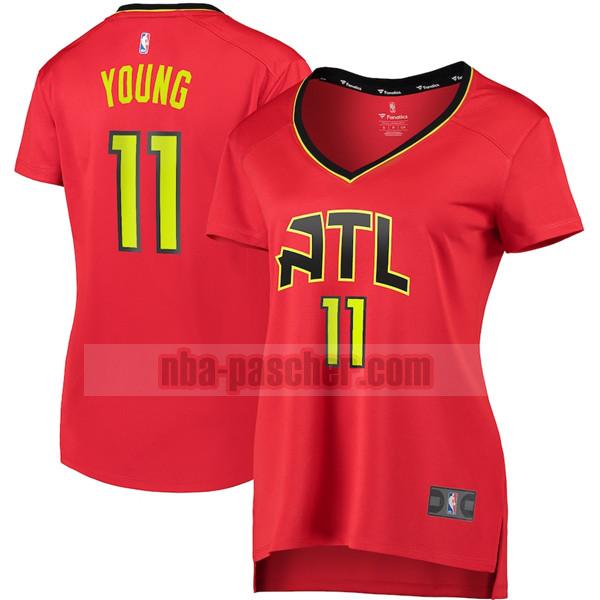Maillot Atlanta Hawks Femme Trae Young 11 statement edition Rouge