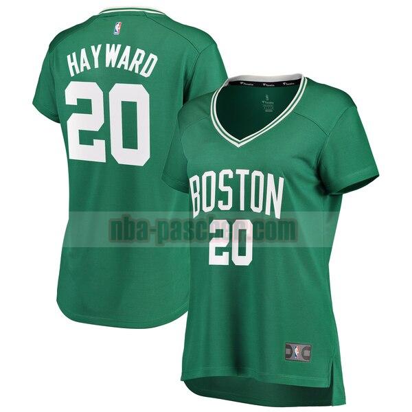 Maillot Boston Celtics Femme Gordon Hayward 20 iconique Vert
