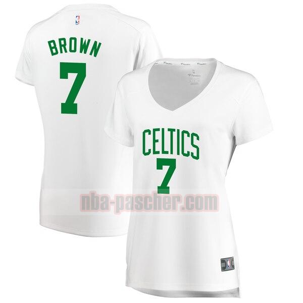 Maillot Boston Celtics Femme Jaylen Brown 7 association edition Blanc