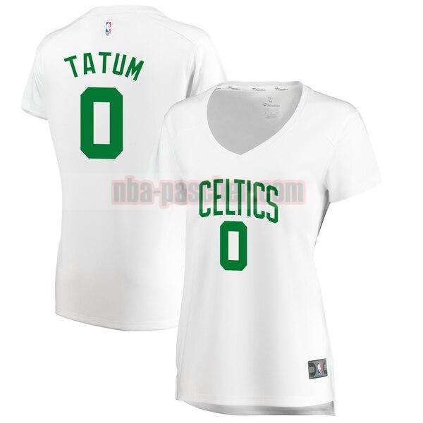 Maillot Boston Celtics Femme Jayson Tatum 0 association edition Blanc