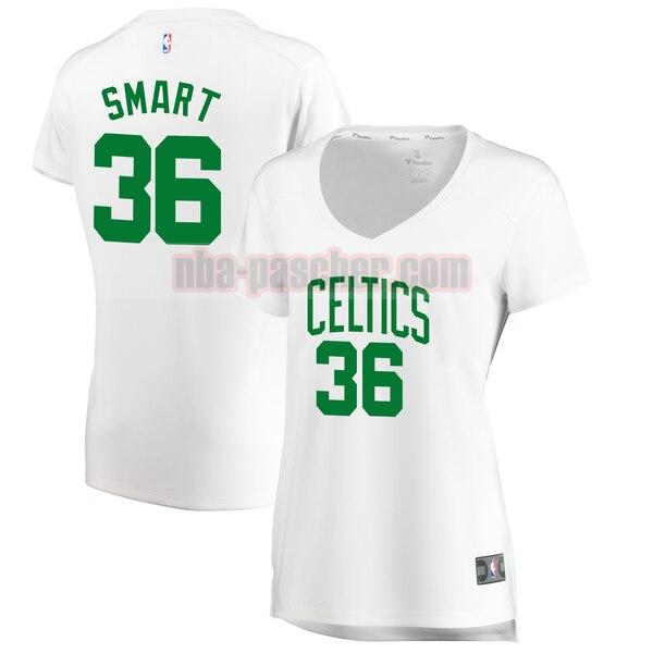 Maillot Boston Celtics Femme Marcus Smart 36 association edition Blanc