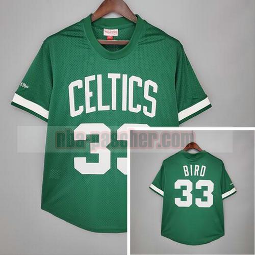 Maillot Boston Celtics Homme Bird 33 Rétro Vert