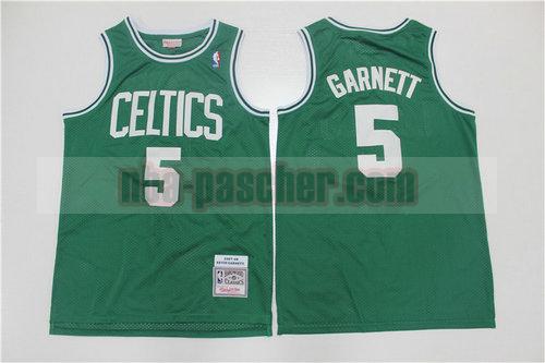 Maillot Boston Celtics Homme GARNETT 5 Édition rétro 2007-2008 Vert