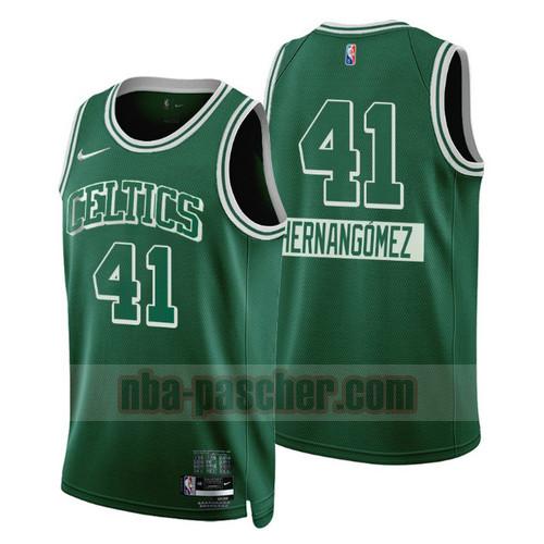 Maillot Boston Celtics Homme HERNANGOMEZ 41 Édition de la ville 2022 Édition 75e anniversaire Vert