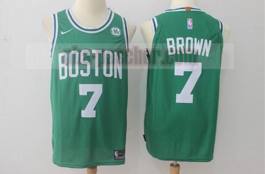 Maillot Boston Celtics Homme Jaylen Brown 7 Basketball Vert