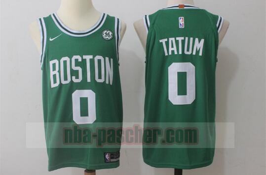Maillot Boston Celtics Homme Jayson Tatum 0 Basketball pas cher Vert