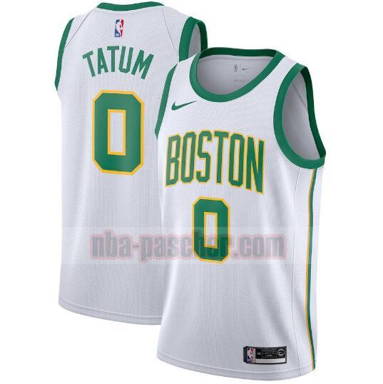 Maillot Boston Celtics Homme Jayson Tatum 0 Édition de la ville Blanc