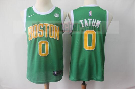 Maillot Boston Celtics Homme Jayson Tatum 0 Édition gagnée Vert
