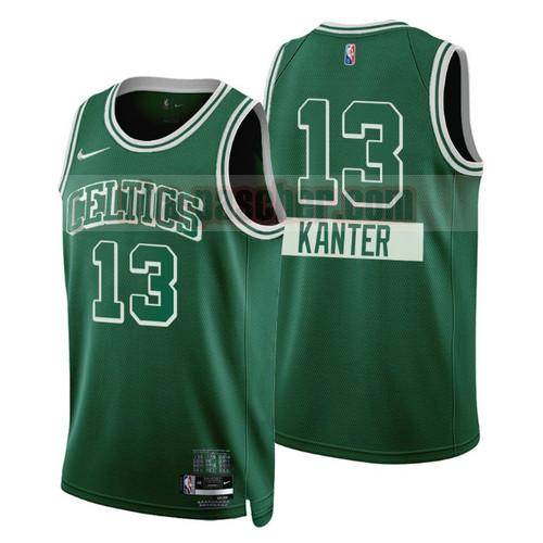 Maillot Boston Celtics Homme KANTER 13 Édition de la ville 2022 Édition 75e anniversaire Vert