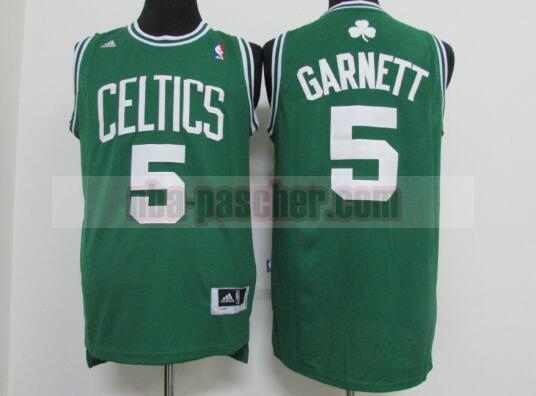 Maillot Boston Celtics Homme Kevin Garnett 5 Retour Vert