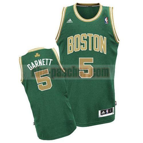Maillot Boston Celtics Homme Kevin Garnett 5 retro Jaune