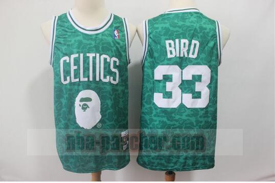Maillot Boston Celtics Homme Larry Bird 33 Basket-ball 2019 Vert
