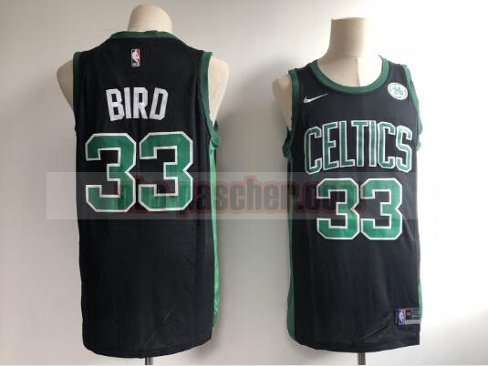 Maillot Boston Celtics Homme Larry Bird 33 Basketball Noir