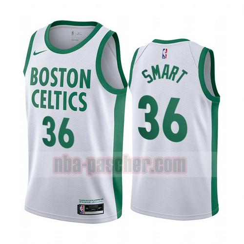 Maillot Boston Celtics Homme Marcus Smart 36 Édition City 2020-21 Blanc
