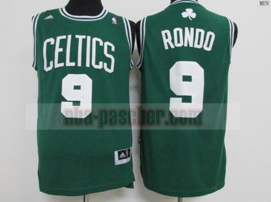 Maillot Boston Celtics Homme Rajon Rondo 9 Basketball Vert