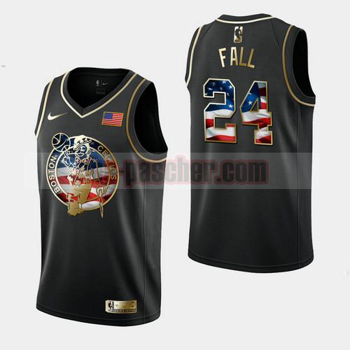 Maillot Boston Celtics Homme Tacko Fall 24 Independence Day Golden Edition Noir