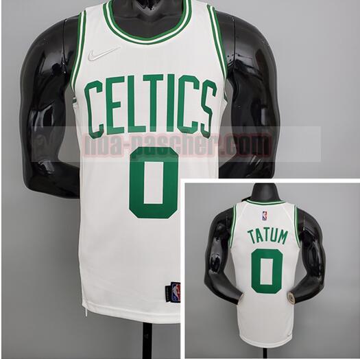 Maillot Boston Celtics Homme Tatum 0 75 aniversario Blanc