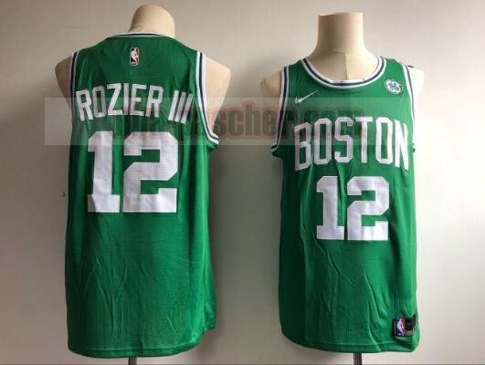 Maillot Boston Celtics Homme Terry Rozier 12 Basketball Vert