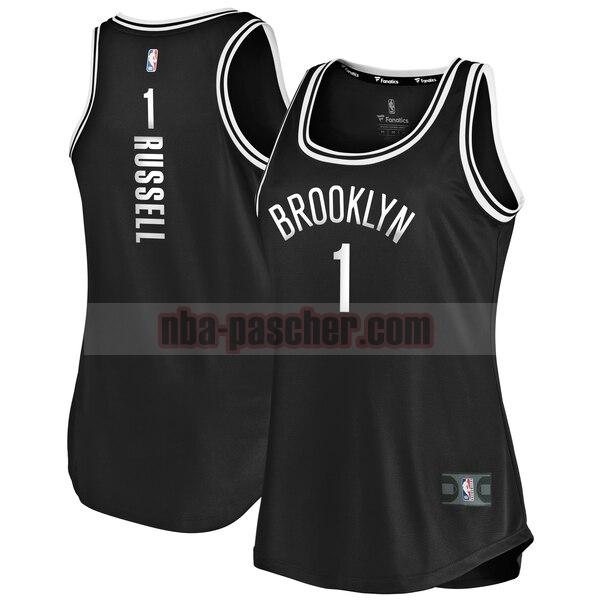 Maillot Brooklyn Nets Femme D'Angelo Russell 1 icon edition Noir