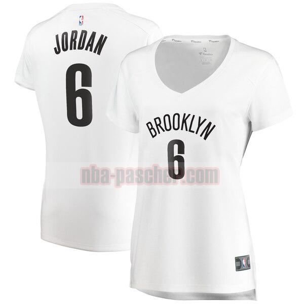 Maillot Brooklyn Nets Femme DeAndre Jordan 6 association edition Blanc