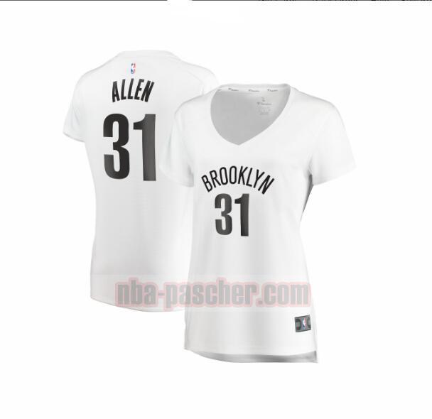 Maillot Brooklyn Nets Femme Jarrett Allen 31 association edition Blanc