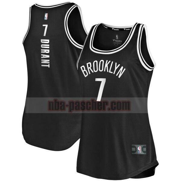 Maillot Brooklyn Nets Femme Kevin Durant 7 icon edition Noir