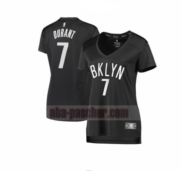 Maillot Brooklyn Nets Femme Kevin Durant 7 statement edition Noir