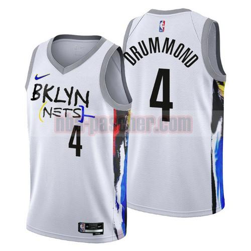 Maillot Brooklyn Nets Homme Andre Drummond 4 2022-2023 City Edition Blanc