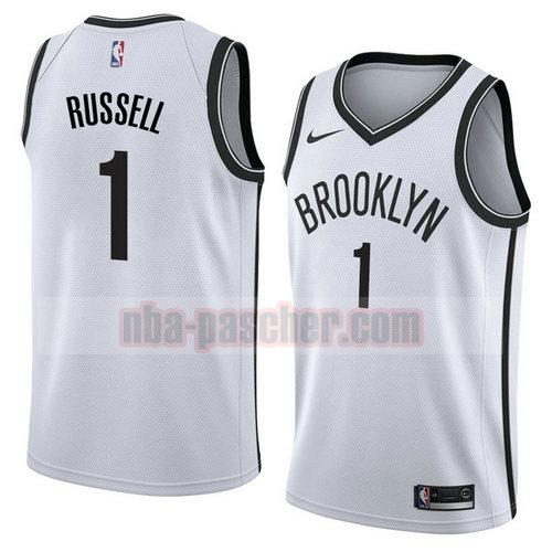 Maillot Brooklyn Nets Homme D'Angelo Russell 1 2018-19 White