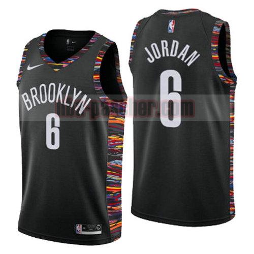 Maillot Brooklyn Nets Homme DeAndre Jordan 8 Ville 2019 Noir