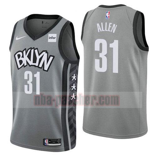 Maillot Brooklyn Nets Homme Jarrett Allen 31 2019-20 gris