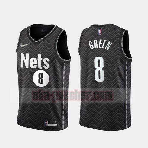 Maillot Brooklyn Nets Homme Jeff Green 8 2020-21 Earned Edition Noir