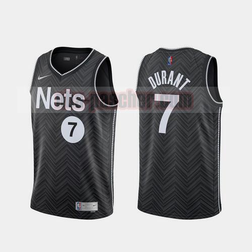 Maillot Brooklyn Nets Homme Kevin Durant 7 2020-21 Earned Edition Noir