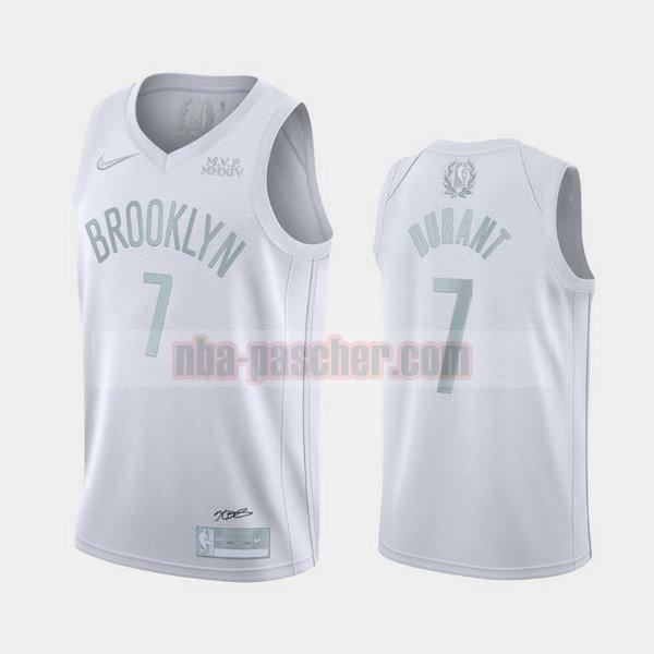 Maillot Brooklyn Nets Homme Kevin Durant 7 MVP blanc
