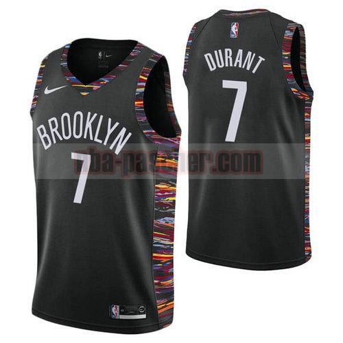 Maillot Brooklyn Nets Homme Kevin Durant 7 Ville 2019 Noir