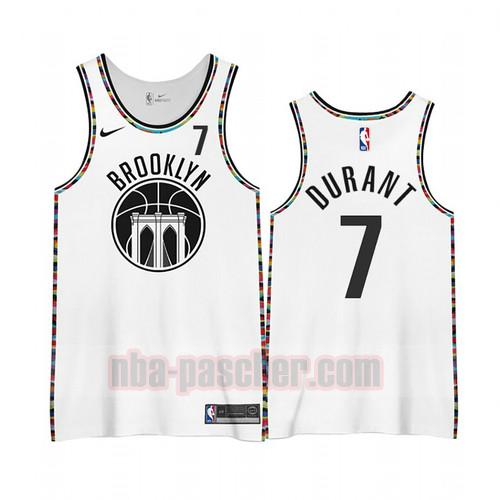 Maillot Brooklyn Nets Homme Kevin Durant 7 Édition City 2020-21 Blanc