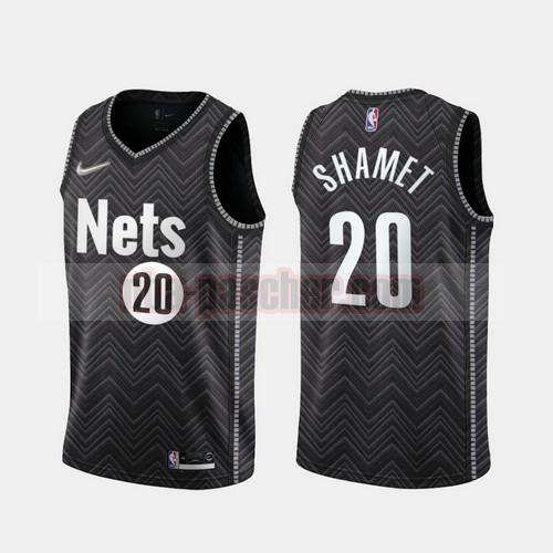 Maillot Brooklyn Nets Homme Landry Shamet 20 2020-21 Earned Edition Noir
