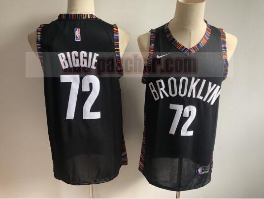 Maillot Brooklyn Nets Homme Nike Biggie 72 Swingman Noir