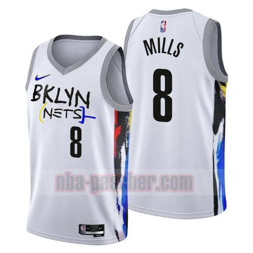 Maillot Brooklyn Nets Homme Patty Mills 8 2022-2023 City Edition Blanc