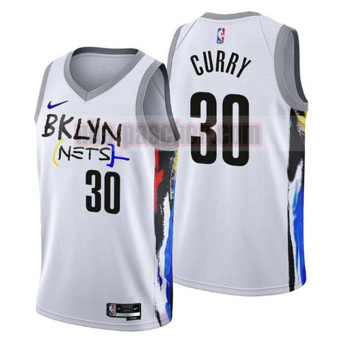 Maillot Brooklyn Nets Homme Seth Curry 30 2022-2023 City Edition Blanc