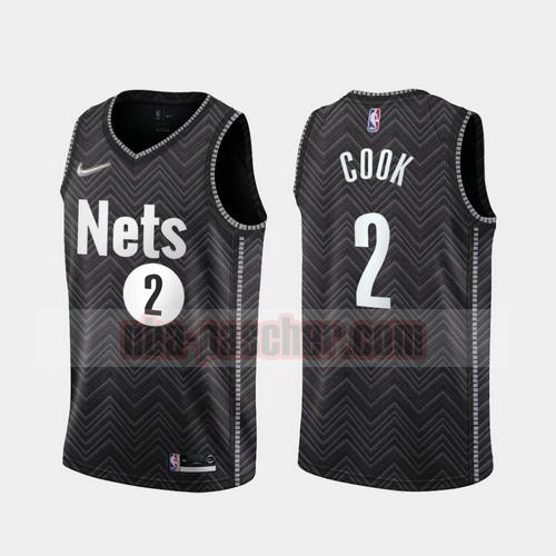 Maillot Brooklyn Nets Homme Tyler Cook 2 2020-21 Earned Edition Noir