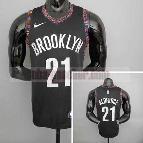 Maillot Brooklyn Nets Homme brooklyn 21 Version ville Noir